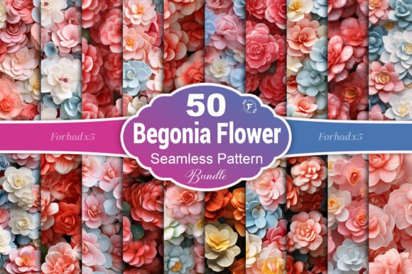 Begonia Flower Seamless Pattern: A Versatile Design Asset for Creative Projects