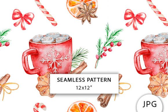 Christmas Food Seamless Pattern: A Creative Staple for Festive Projects