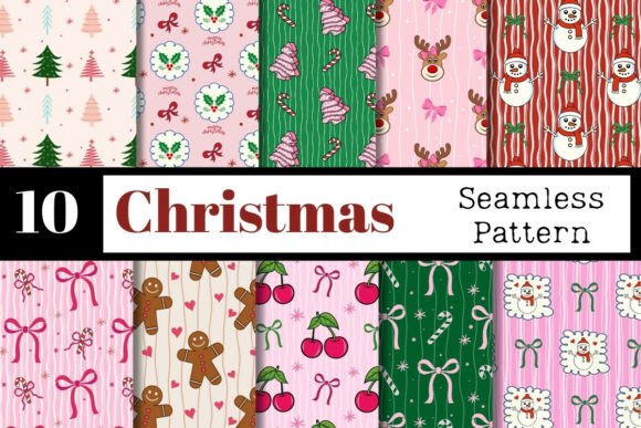 Christmas Repeating Pattern Bundle PNG: A Versatile Resource for Holiday Design