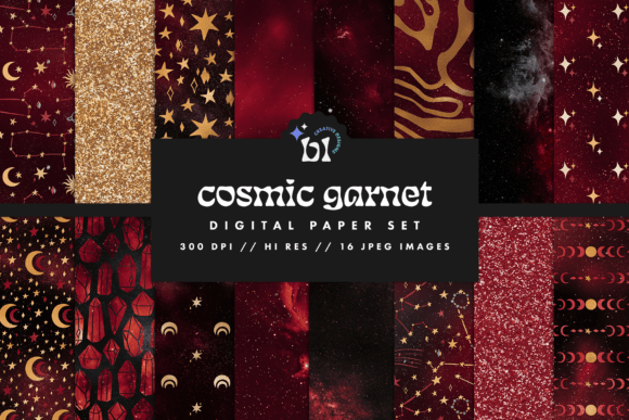 Cosmic Garnet Galaxy Digital Paper: A Must-Have for Creative Projects