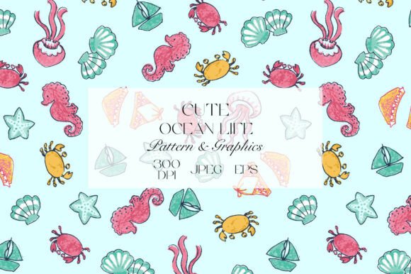 Cute Ocean Life Seamless Pattern: A Versatile Design for Creative Projects