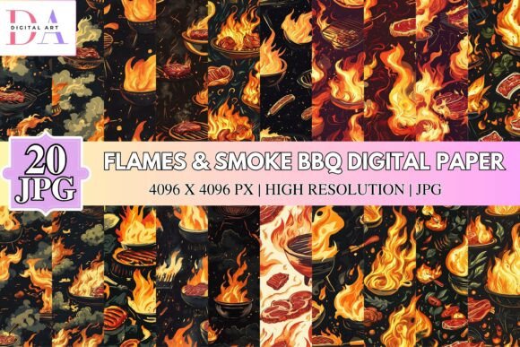 Flames Smoke BBQ Digital Paper: A Strategic Tool for Bold, Impactful Design