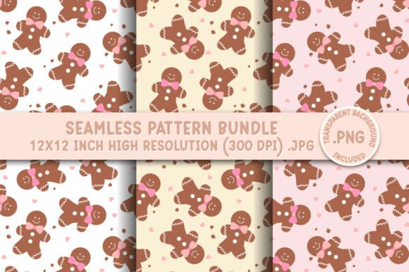 Gingerbread Man Cookies Seamless Pattern: A Versatile Design for Creative Projects