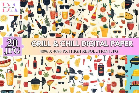 Grill Chill Digital Paper: Elevating Summer Creativity with Purpose
