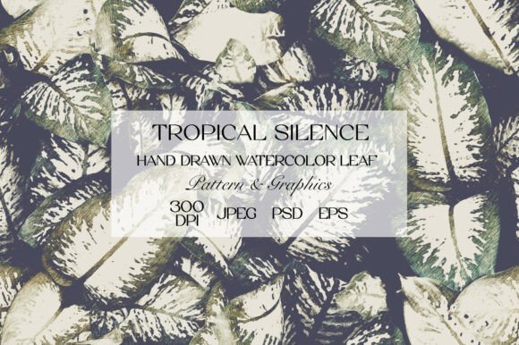Hand Drawn Tropical Leaf Pattern: Elevating Design with Natural Elegance