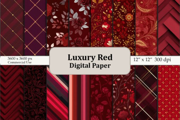 Luxury Red Digital Paper: A Creative Essential for Designers and Makers