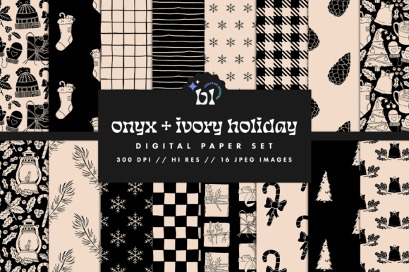 Onyx Ivory Holiday Digital Paper: A Must-Have for Creative and Professional Projects