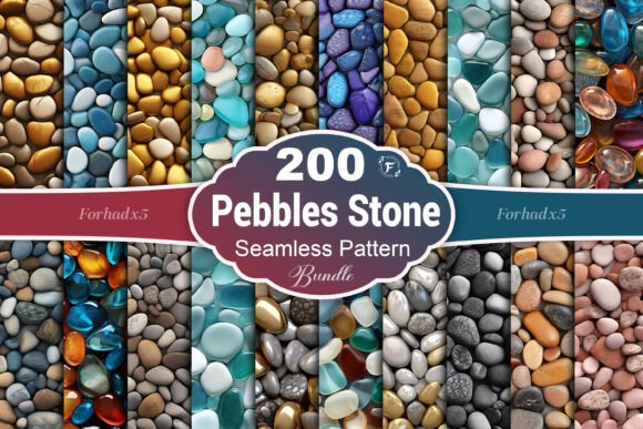Pebbles Seamless Pattern – A Modern Touch of Nature for Designers and Creators