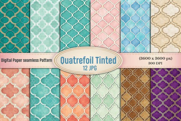Quatrefoil Tinted Seamless Digital Paper: A Versatile Resource for Creative Projects