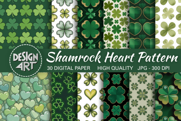 Shamrock Heart Pattern: A Versatile Design for Irish-Inspired Creativity