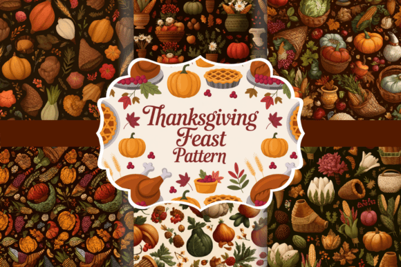 Thanksgiving Feast Pattern for Creative Projects