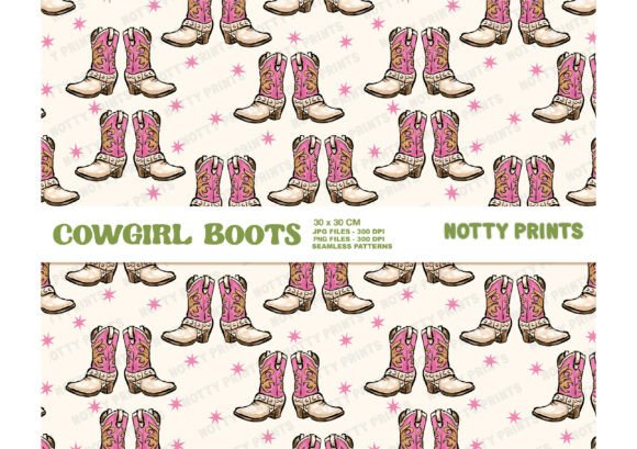 Trendy Cowgirl Boots Seamless Pattern: A Versatile Design for Creative Projects