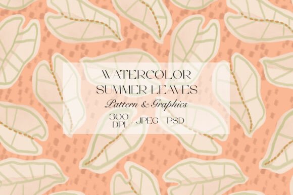 Watercolor Summer Leaves Pattern: A Versatile Design Element for Modern Projects