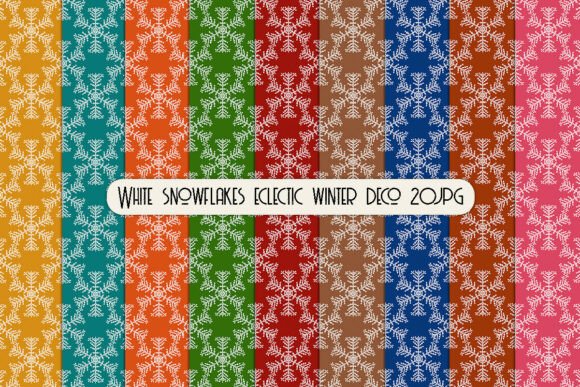White Snowflakes Eclectic Winter Deco: A Versatile Pattern Pack for Seasonal Design Projects